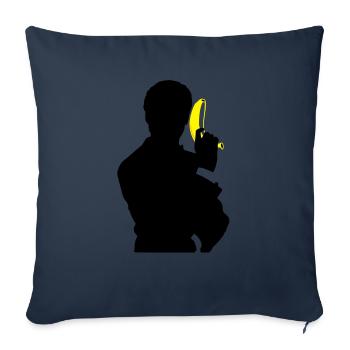 Agent BANANA - Housse de coussin décorative 45 x 45 cm - bleu marine - Devant