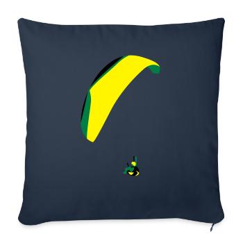 Paraglider Acro - Housse de coussin décorative 45 x 45 cm - bleu marine - Devant