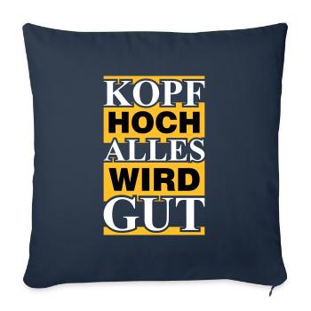 alles wird gut - Sofakissenbezug 45 x 45 cm - Navy - Vorne