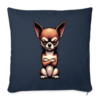 Chihuahua Propriétaire de Chihuahua Propriétaire de Chihuahua Chi - Housse de coussin décorative 45 x 45 cm - bleu marine - Devant