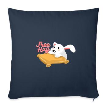 Hug Rabbit - Sofa pillowcase 17,3'' x 17,3'' (45 x 45 cm) - navy - Front