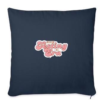 À l’ère des tests Enseignement à l’école de jour - Housse de coussin décorative 45 x 45 cm - bleu marine - Devant