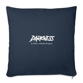 Gothic Lover Darkness Is Silence, Solitude And - Sofa pillowcase 17,3'' x 17,3'' (45 x 45 cm) - navy - Front