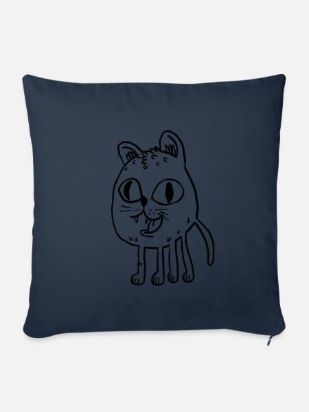 Beine am Kopf Katzer - Sofakissenbezug 45 x 45 cm - Navy