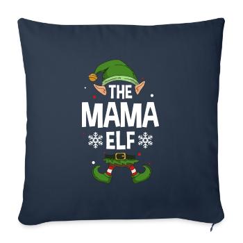 The Mama Elf Party Family Group Matching Mother - Sofa pillowcase 17,3'' x 17,3'' (45 x 45 cm) - navy - Front