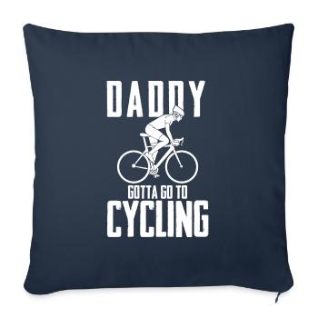 Cadeau de fête des pères pour papa pour la fête des pères - Housse de coussin décorative 45 x 45 cm - bleu marine - Devant