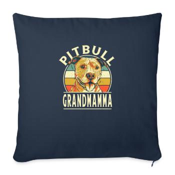 Pitbull Grandmamma Retro Grandma Vintage Grandmom - Sofa pillowcase 17,3'' x 17,3'' (45 x 45 cm) - navy - Front