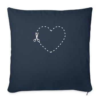 Herz zum Nehmen oder Geben - Liebe - Sofakissenbezug 45 x 45 cm - Navy - Vorne
