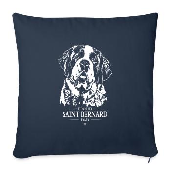 Saint Bernard Dad Dogs Dog Saint Bernard Wilsigns - Sofa pillowcase 17,3'' x 17,3'' (45 x 45 cm) - navy - Front