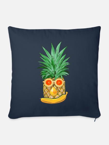 Sommer Früchte - Sofakissenbezug 45 x 45 cm - Navy