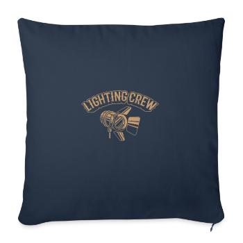 LIGHTING CREW Retro light lighting technician gift - Sofa pillowcase 17,3'' x 17,3'' (45 x 45 cm) - navy - Front