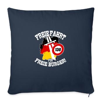 FREE RIDE FOR FREE CITIZENS No speed limit - Sofa pillowcase 17,3'' x 17,3'' (45 x 45 cm) - navy - Front
