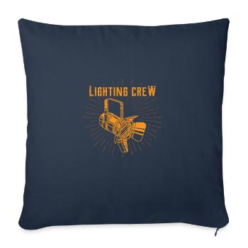 LIGHTING CREW light retro light technician gift - Sofa pillowcase 17,3'' x 17,3'' (45 x 45 cm) - navy - Front