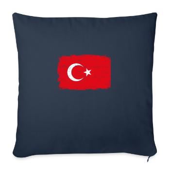TURKISH FLAG Turkey flag gift for Turks - Sofa pillowcase 17,3'' x 17,3'' (45 x 45 cm) - navy - Front