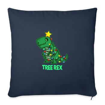 UGLY CHRISTMAS TREX Gift T REX Dino for Dad - Sofa pillowcase 17,3'' x 17,3'' (45 x 45 cm) - navy - Front