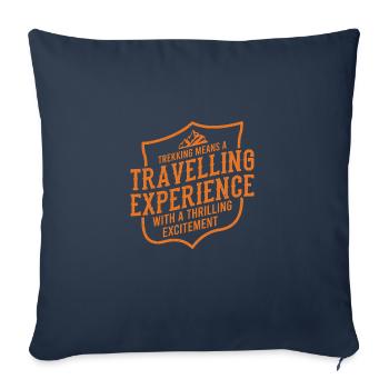 TREKKING SPRUCH Hiking Outdoor Hiking Funny - Sofa pillowcase 17,3'' x 17,3'' (45 x 45 cm) - navy - Front