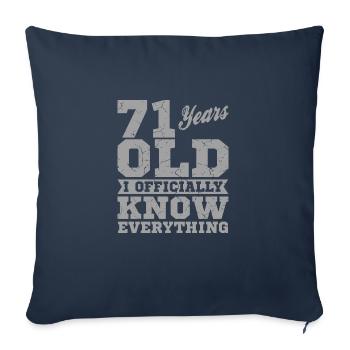 71 YEARS OLD 71 Birthday Grandpa Funny - Sofa pillowcase 17,3'' x 17,3'' (45 x 45 cm) - navy - Front