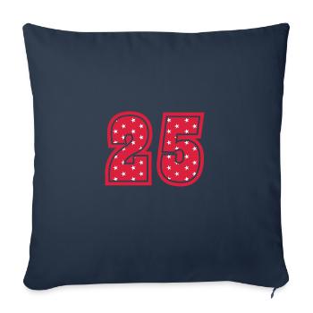 25 ANS VIEUX 25 anniversaire copine rétro - Housse de coussin décorative 45 x 45 cm - bleu marine - Devant