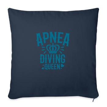 Apnea Diving Queen Freediver Apnea Diver - Sofa pillowcase 17,3'' x 17,3'' (45 x 45 cm) - navy - Front