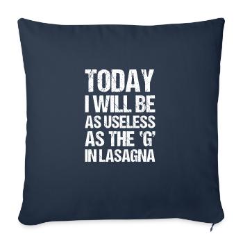 Dictons de bureau Drôle dire drôle AUJOURD’HUI JE VAIS - Housse de coussin décorative 45 x 45 cm - bleu marine - Devant