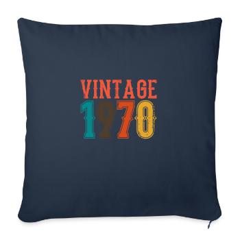 Birthday Papa Vintage 1970 - Sofa pillowcase 17,3'' x 17,3'' (45 x 45 cm) - navy - Front