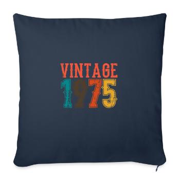 Birthday Papa Vintage 1975 - Sofa pillowcase 17,3'' x 17,3'' (45 x 45 cm) - navy - Front