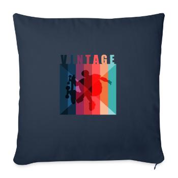 Skateboarder Vintage Skateboard Trick - Sofa pillowcase 17,3'' x 17,3'' (45 x 45 cm) - navy - Front