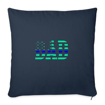 Policeman Father's Day Dad USA Flag - Sofa pillowcase 17,3'' x 17,3'' (45 x 45 cm) - navy - Front