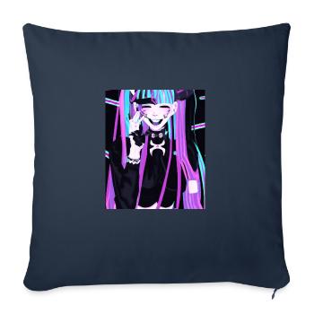 Goth Anime Vaporwave Cute And Scary Goth - Sofa pillowcase 17,3'' x 17,3'' (45 x 45 cm) - navy - Front