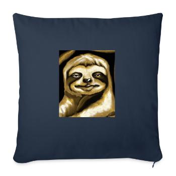 Sloth Portrait Funny Cubism Gustav Klimt - Sofa pillowcase 17,3'' x 17,3'' (45 x 45 cm) - navy - Front
