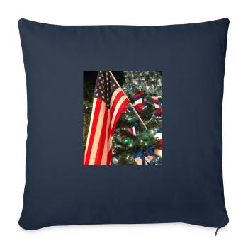 American Christmas Christmas Tree with US - Sofa pillowcase 17,3'' x 17,3'' (45 x 45 cm) - navy - Front