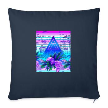 Synthwave Sun Hawaii Vaporwave Aesthetic - Sofa pillowcase 17,3'' x 17,3'' (45 x 45 cm) - navy - Front