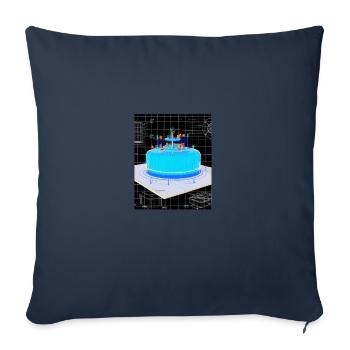 Cake Blueprint Pastry Chef Cake Baking - Sofa pillowcase 17,3'' x 17,3'' (45 x 45 cm) - navy - Front