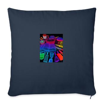Accessoires de cuisson Tartes Blueprint Chef Pâtissier Gâteau - Housse de coussin décorative 45 x 45 cm - bleu marine - Devant
