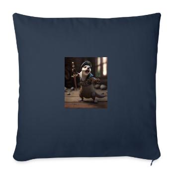 Cute Sea Otter Pet Dabbing Pirate Otter - Sofa pillowcase 17,3'' x 17,3'' (45 x 45 cm) - navy - Front