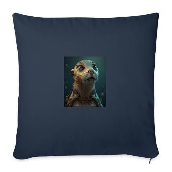 Creepy Otter Creature Spooky Zombie Otter - Sofa pillowcase 17,3'' x 17,3'' (45 x 45 cm) - navy - Front