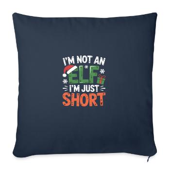 No Im Not An Elf Im Just Short Christmas - Sofa pillowcase 17,3'' x 17,3'' (45 x 45 cm) - navy - Front