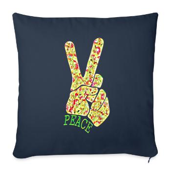 Peace - Sofakissenbezug 45 x 45 cm - Navy - Vorne