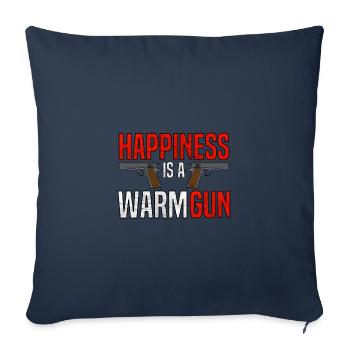Glück ist eine warme Pistole - Sofakissenbezug 45 x 45 cm - Navy - Vorne
