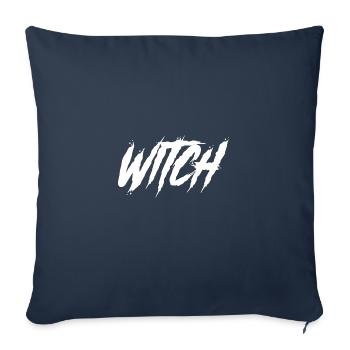 Sorcière Goth Hexe Gothique - Housse de coussin décorative 45 x 45 cm - bleu marine - Devant