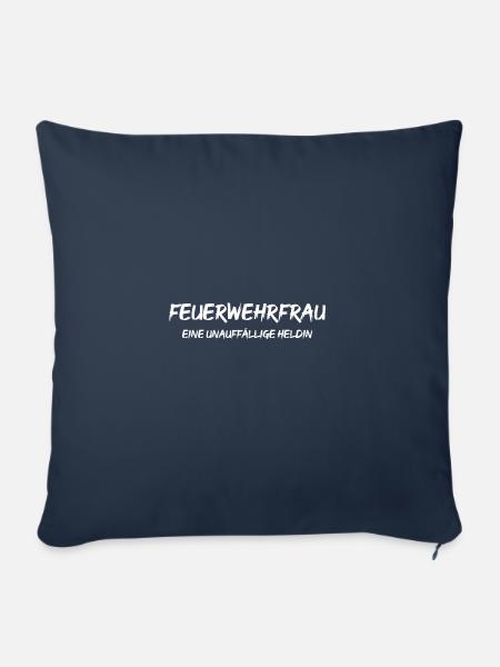 Feuerwehrfrau Eine unauffällige Heldin - Sofakissenbezug 45 x 45 cm - Navy