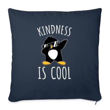 Kindness Is Cool Dabbing Dab Dance Gesture Penguin - Sofa pillowcase 17,3'' x 17,3'' (45 x 45 cm) - navy - Front