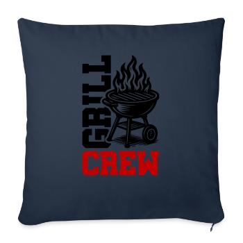 Équipe de grillades - Housse de coussin décorative 45 x 45 cm - bleu marine - Devant