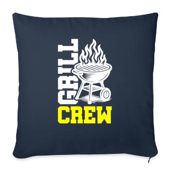 Équipe de grillades - Housse de coussin décorative 45 x 45 cm - bleu marine - Devant