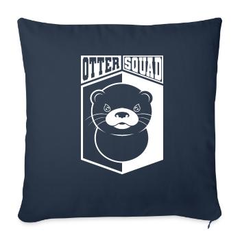 Otter Squad Cool Quote Jolie loutre de mer - Housse de coussin décorative 45 x 45 cm - bleu marine - Devant
