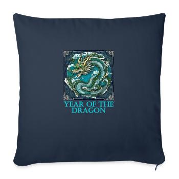 Année Du Dragon,Dragon,Année Du Dragon,Anime - Housse de coussin décorative 45 x 45 cm - bleu marine - Devant