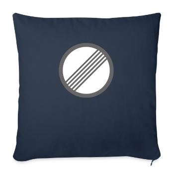 Panneau de signalisation autoroute sans vitesse - Housse de coussin décorative 45 x 45 cm - bleu marine - Devant