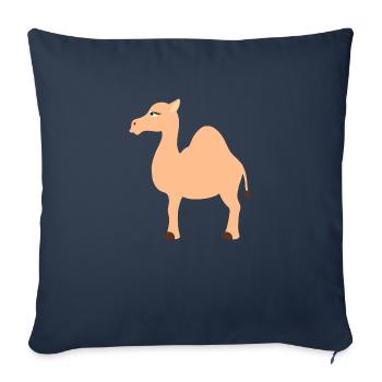 chameau - Housse de coussin décorative 45 x 45 cm - bleu marine - Devant