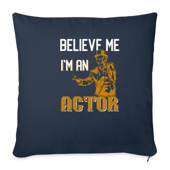 actor - Sofa pillowcase 17,3'' x 17,3'' (45 x 45 cm) - navy - Front