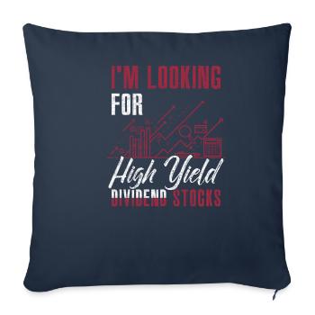 Stock dividend - Sofa pillowcase 17,3'' x 17,3'' (45 x 45 cm) - navy - Front